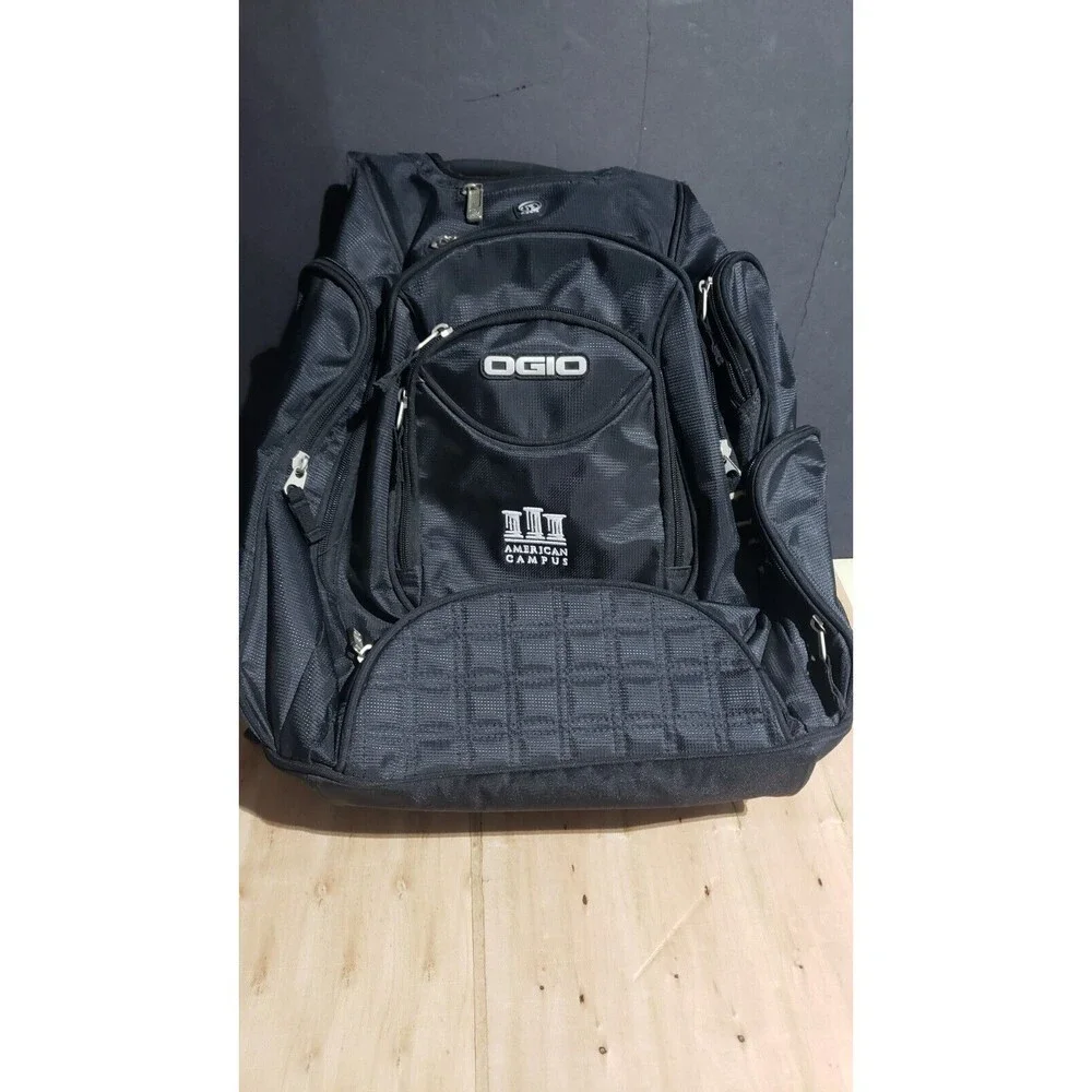 OGIO Metro Computer Laptop Backpack, Black American Campus Embroidery